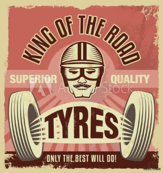 Picture of Vintage retro style sign Metal tin advertising poster